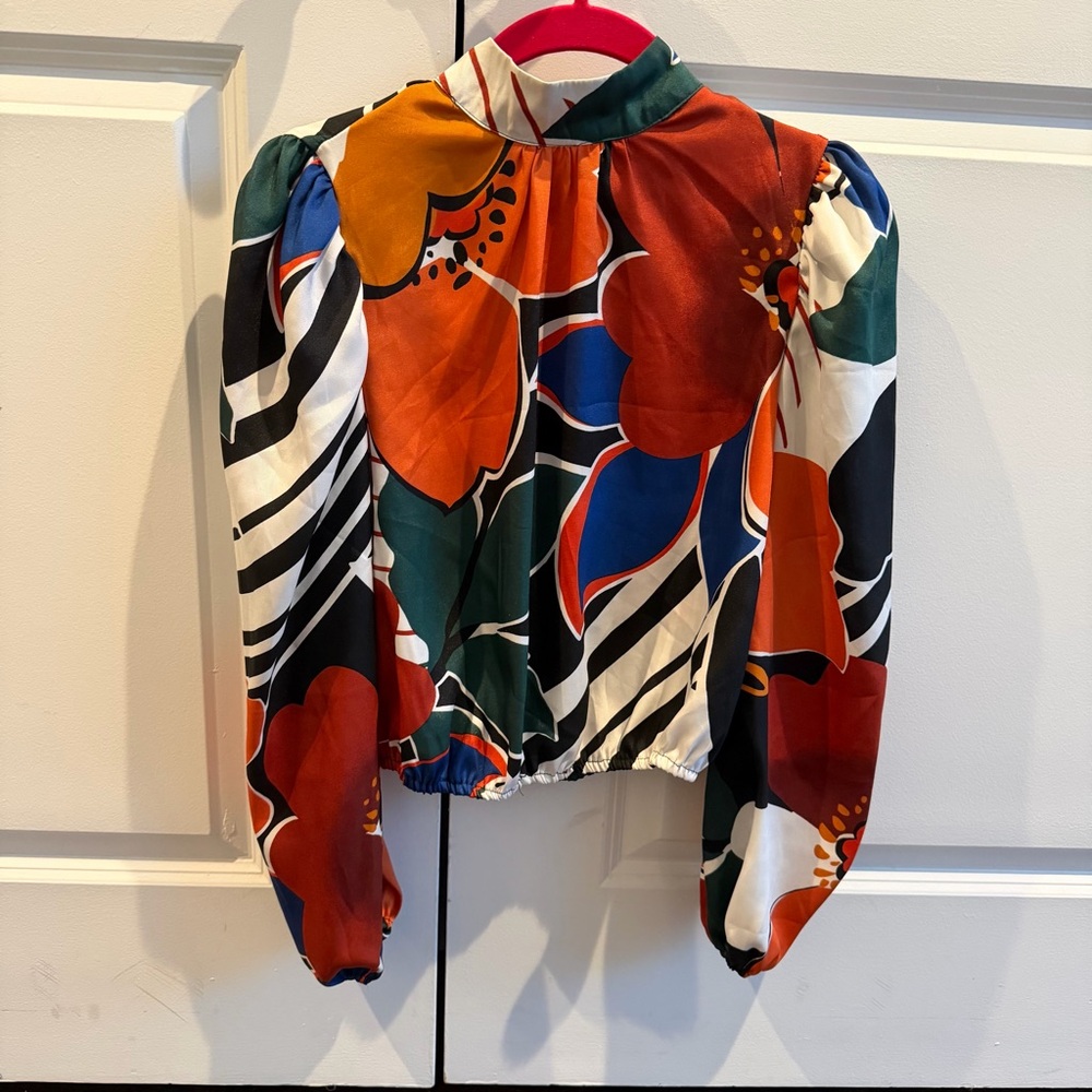 Love by design long sleeve colorful floral top